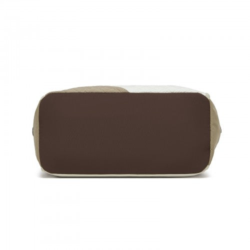 Miss Lulu TVM2520 khaki and beige travel bag – detail view 5