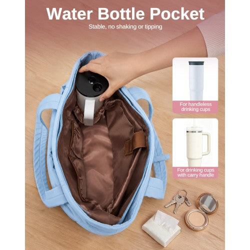 TVN2621 - 2-Piece Women's Tote Bag Set, Water Repellent Handbag with Laptop Compartment for Commute Travel And Outings