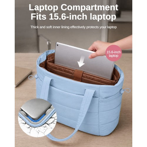 TVN2621 - 2-Piece Women's Tote Bag Set, Water Repellent Handbag with Laptop Compartment for Commute Travel And Outings