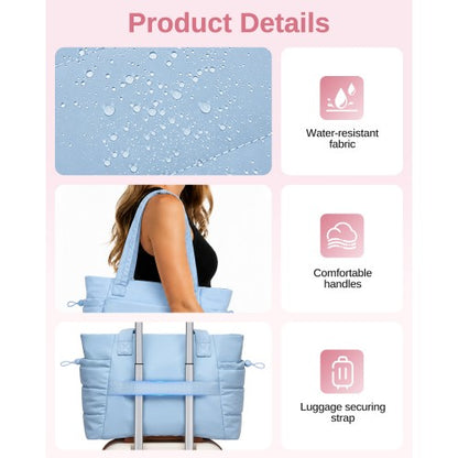 TVN2621 - 2-Piece Women's Tote Bag Set, Water Repellent Handbag with Laptop Compartment for Commute Travel And Outings