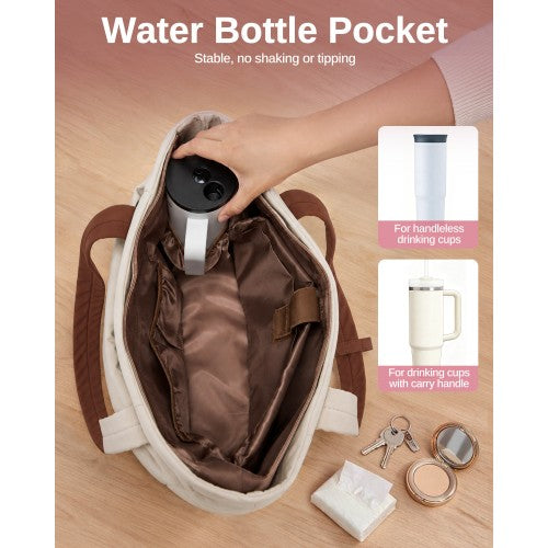TVN2621 - 2-Piece Women's Tote Bag Set, Water Repellent Handbag with Laptop Compartment for Commute Travel And Outings