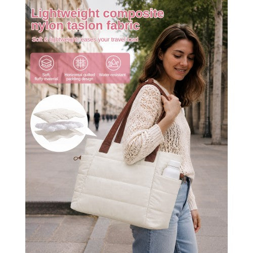 TVN2621 - 2-Piece Women's Tote Bag Set, Water Repellent Handbag with Laptop Compartment for Commute Travel And Outings
