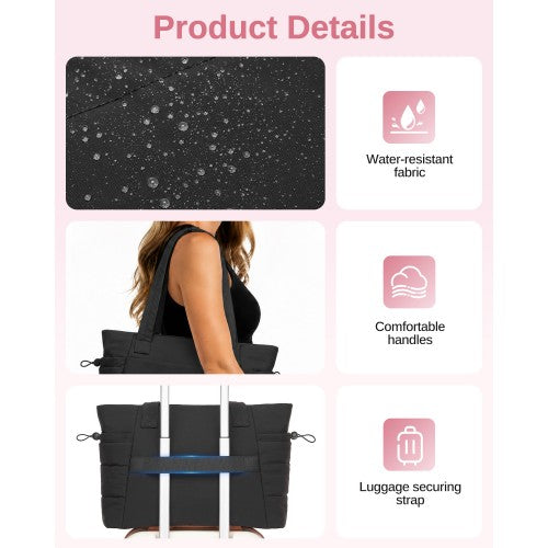 TVN2621 - 2-Piece Women's Tote Bag Set, Water Repellent Handbag with Laptop Compartment for Commute Travel And Outings