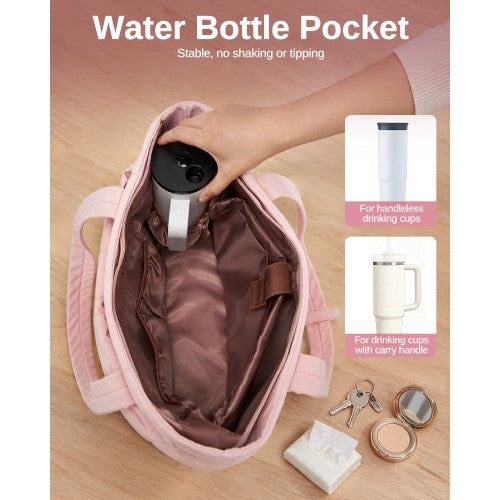 TVN2621 - 2-Piece Women's Tote Bag Set, Water Repellent Handbag with Laptop Compartment for Commute Travel And Outings