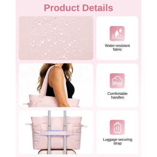 TVN2621 - 2-Piece Women's Tote Bag Set, Water Repellent Handbag with Laptop Compartment for Commute Travel And Outings