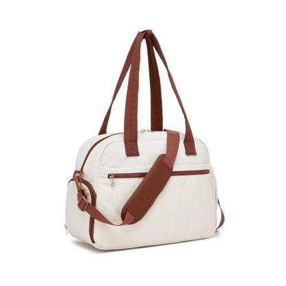 TVN2622 - 24L Lightweight Quilted Women’s Travel Bag Set with Shoe Compartment for Gym Maternity Commute