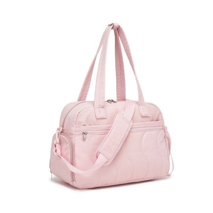 TVN2622 - 24L Lightweight Quilted Women’s Travel Bag Set with Shoe Compartment for Gym Maternity Commute