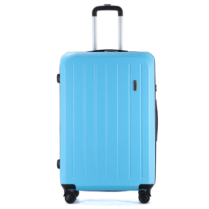 Tabby Deluxe 20-inch sky blue and blue suitcase – lock detail