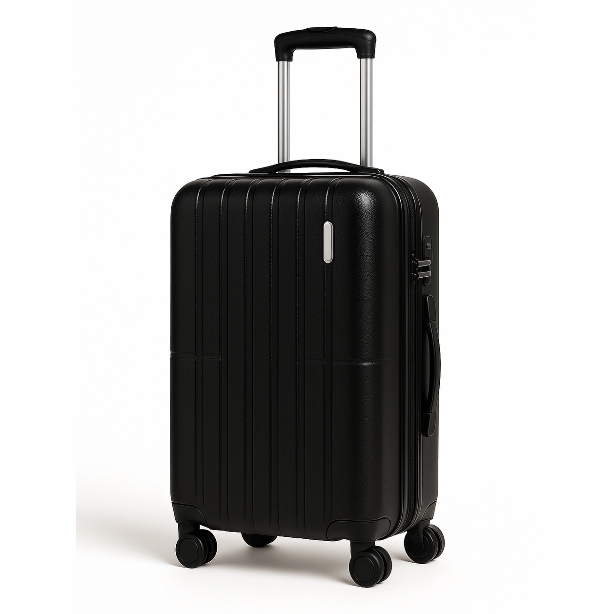 Tabby AeroGlide 20-inch black suitcase – front view