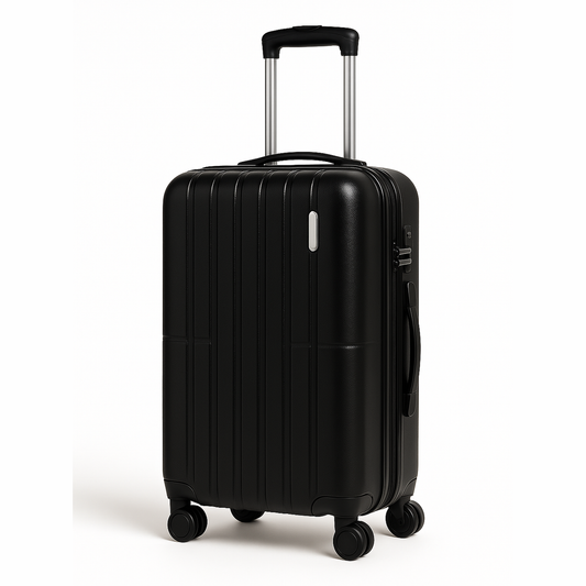 Tabby AeroGlide 20-inch black suitcase – front view