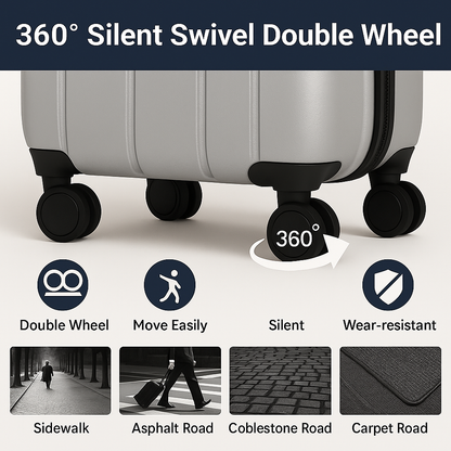 Tabby AeroGlide 20-inch suitcase – wheel detail