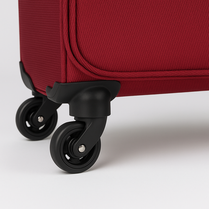Eagle Super Lightweight 4 Wheels Spinner Soft Shell Expandable Luggage Burgundy