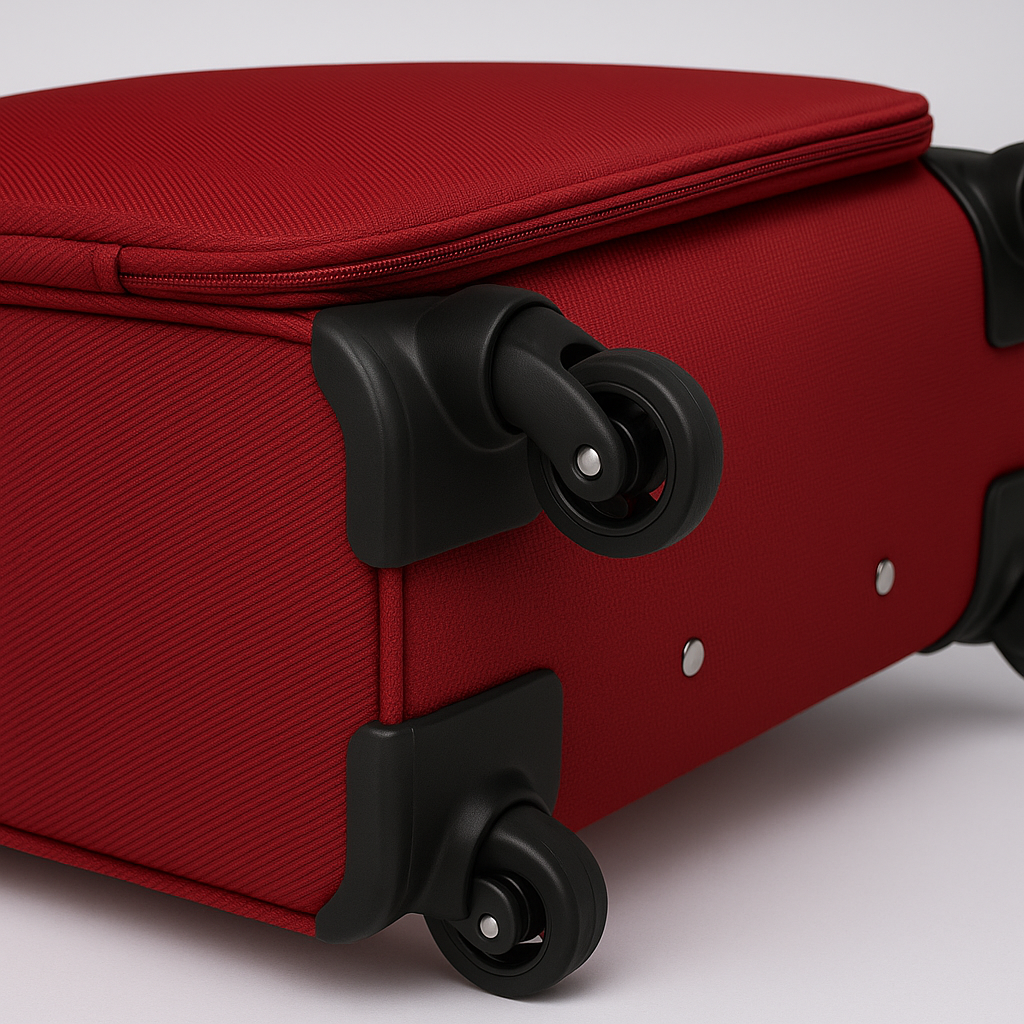 Eagle Super Lightweight 4 Wheels Spinner Soft Shell Expandable Luggage Burgundy