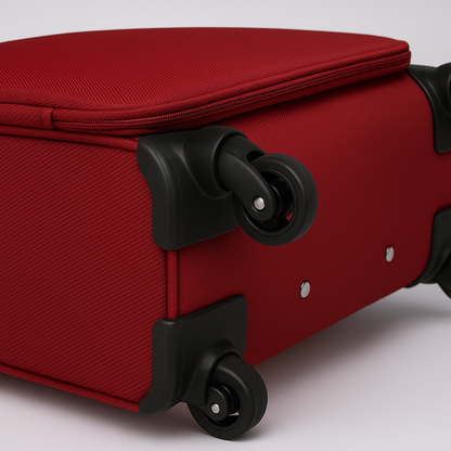 Eagle Super Lightweight 4 Wheels Spinner Soft Shell Expandable Luggage Burgundy