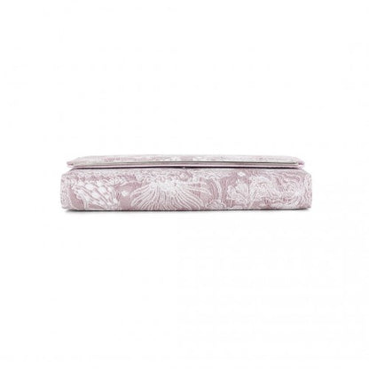 WTM2448 - Miss Lulu Elegant Women's Long Purse with Detachable Wrist Strap And Multi-Card Organizer - Pink