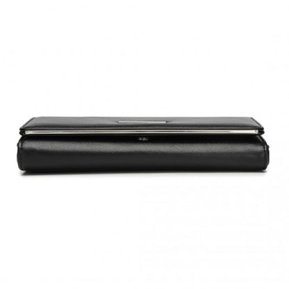 WTM2454 - Miss Lulu Sleek and Elegant Long Wallet for Women– A Timeless Accessory - Black