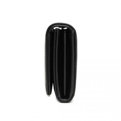 WTM2454 - Miss Lulu Sleek and Elegant Long Wallet for Women– A Timeless Accessory - Black