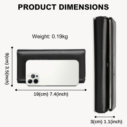 WTM2454 - Miss Lulu Sleek and Elegant Long Wallet for Women– A Timeless Accessory - Black