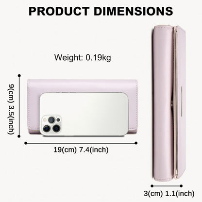 WTM2454 - Miss Lulu Sleek and Elegant Long Wallet for Women– A Timeless Accessory - Purple