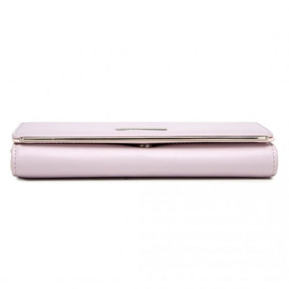 WTM2454 - Miss Lulu Sleek and Elegant Long Wallet for Women– A Timeless Accessory - Purple