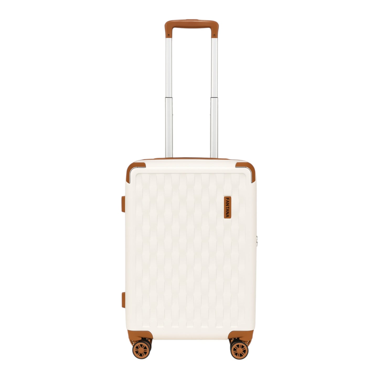 Fantana Premium Expandable Luggage - Hard Shell Polycarbonate, 360° Spinners, TSA Lock - White