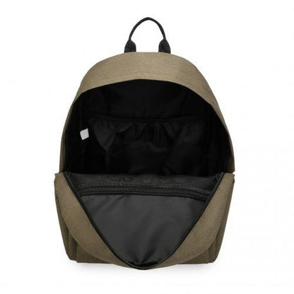 E1930 - Kono Durable Polyester Everyday Backpack With Sleek Design - Brown - Easy Luggage