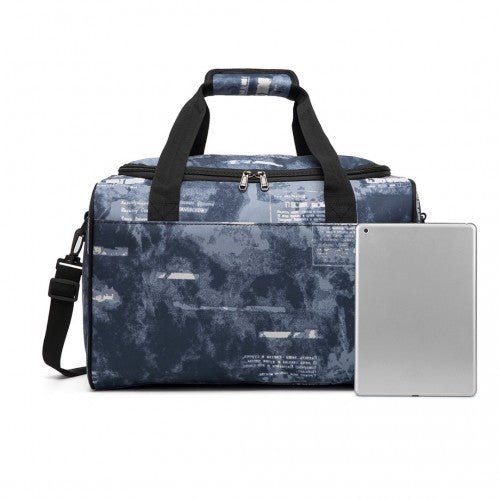 E2016S - Kono Structured Travel Duffle Bag - Cloudy Blue - Easy Luggage