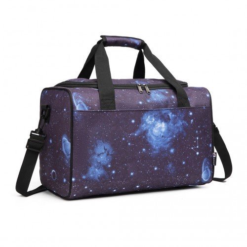 E2016S - Kono Structured Travel Duffle Bag - Galaxy Blue - Easy Luggage