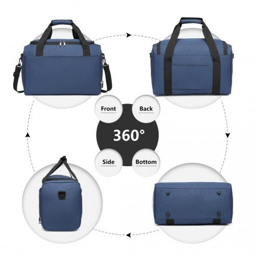 E2016S - Kono Structured Travel Duffle Bag - Navy - Easy Luggage