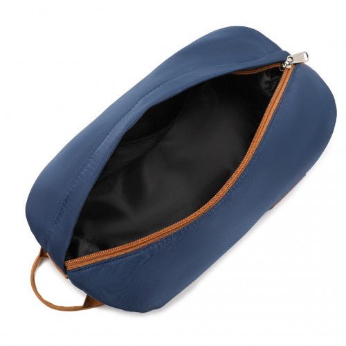 EA2212 - Kono Two Pieces Expandable Durable Waterproof Travel Duffel Bag Set - Navy And Brown - Easy Luggage
