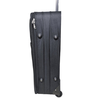 Eagle 2 Wheel Lightweight Expandable Suitcase - Travel Luggage Cabin Trolley Bag | Easy Luggage Black - Easy Luggage