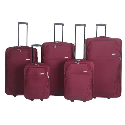 Eagle 2 Wheel Lightweight Expandable Suitcase - Travel Luggage Cabin Trolley Bag | Easy Luggage Burgundy - Easy Luggage