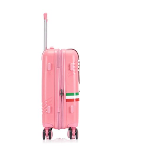 Pink trolley suitcase sales