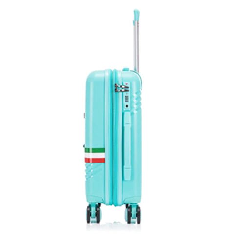 Eagle Hard Shell PP Suitcase Expandable Trolley Travel Case TSA Hand Cabin Teal - Easy Luggage