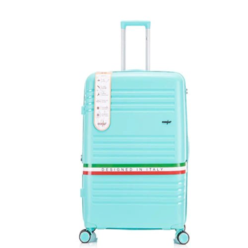 Eagle Hard Shell PP Suitcase Expandable Trolley Travel Case TSA Hand Cabin Teal - Easy Luggage