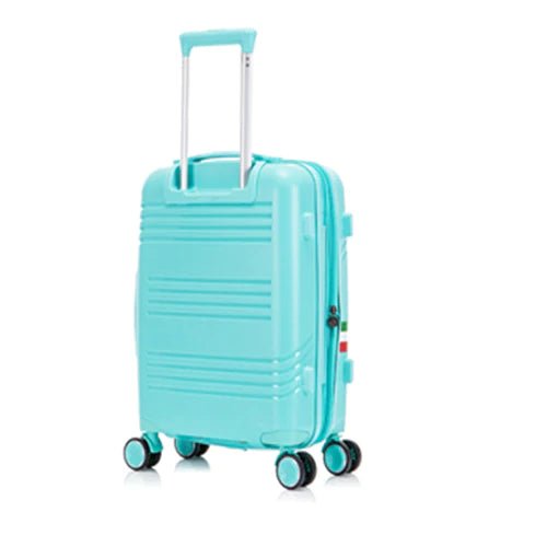 Eagle Hard Shell PP Suitcase Expandable Trolley Travel Case TSA Hand Cabin Teal - Easy Luggage