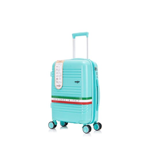 Eagle Hard Shell PP Suitcase Expandable Trolley Travel Case TSA Hand Cabin Teal - Easy Luggage
