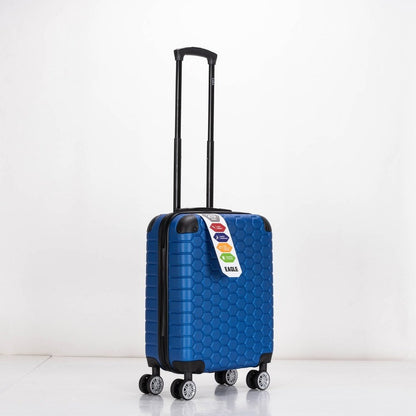 EAGLE Hexagon ABS Hard Shell 4 Wheels Blue - Easy Luggage