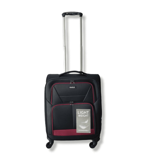 Eagle Lightweight and Durable Cabin Bags with Expandable Capacity - 4 Wheels for Easy Maneuvering - S,M,L,XL Black - Easy Luggage
