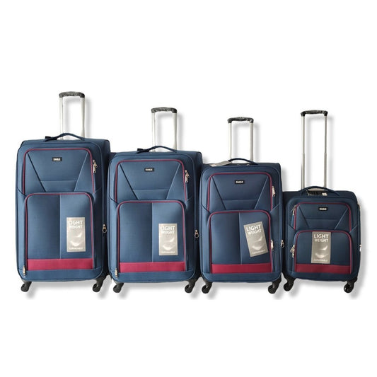Eagle Lightweight and Durable Cabin Bags with Expandable Capacity - 4 Wheels for Easy Maneuvering - S,M,L,XL Navy - Easy Luggage