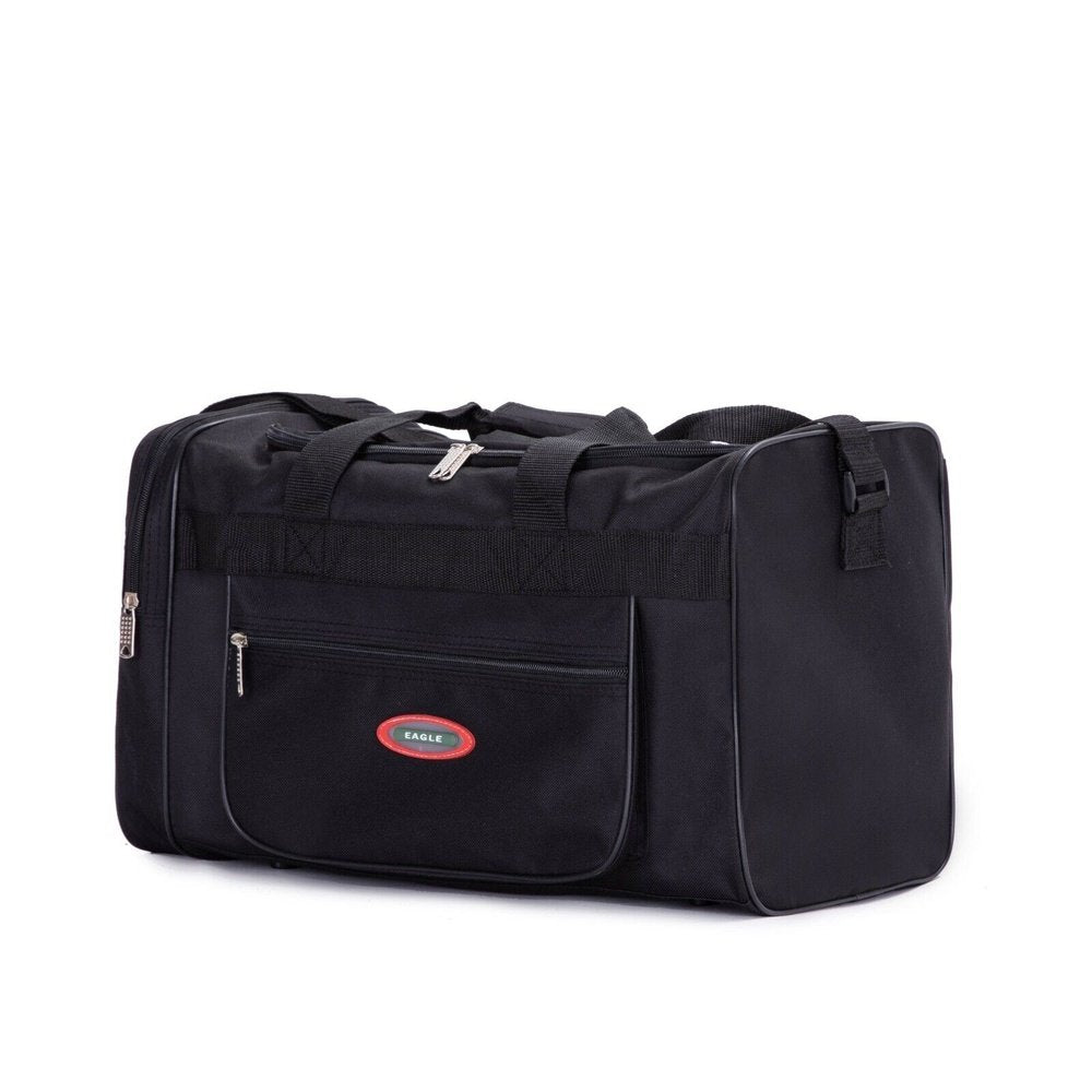 Eagle Lightweight Holdall Duffle Cargo Black Travel Cabin Gym Bag Size - 16",20",24",29" - Easy Luggage