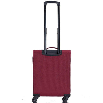 Eagle Super Lightweight 4 Wheels Spinner Soft Shell Expandable Luggage Burgundy - Easy Luggage