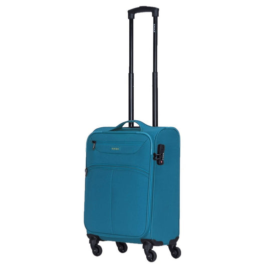 Eagle Super Lightweight 4 Wheels Spinner Soft Shell Expandable Luggage Teal - Easy Luggage
