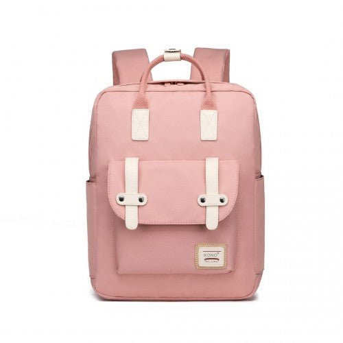 EB2211 - Kono Casual Daypack Lightweight Backpack Travel Bag - Pink - Easy Luggage