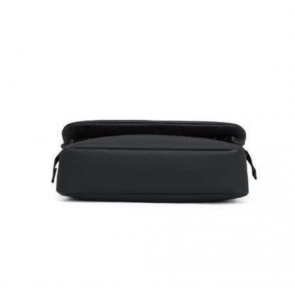 EB2340 - KONO Modern PVC Coated Water - Resistant Crossbody With Versatile Carrying Options - Black - Easy Luggage