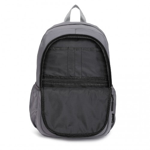 EB2363 - Kono Lightweight & Glow - in - the - Dark 3 - Piece Laptop Backpack Set with Crossbody Bag and Pencil Case - Grey - Easy Luggage