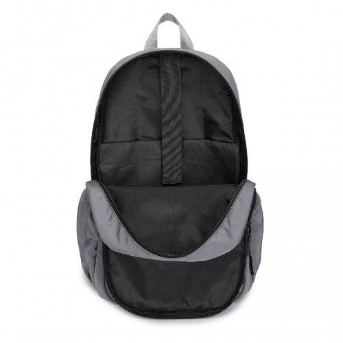 EB2363 - Kono Lightweight & Glow - in - the - Dark 3 - Piece Laptop Backpack Set with Crossbody Bag and Pencil Case - Grey - Easy Luggage