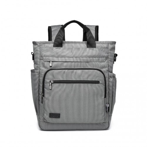 EM2137 - Kono Durable Waterproof Multi Men’s Backpack Shoulder Bag - Grey - Easy Luggage