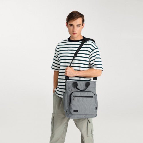EM2137 - Kono Durable Waterproof Multi Men’s Backpack Shoulder Bag - Grey - Easy Luggage