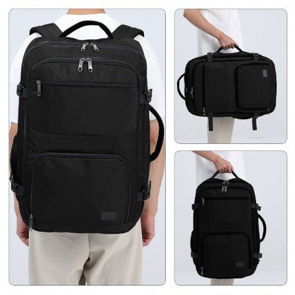 EM2207 - Kono Multifunctional Portable Travel Backpack Cabin Luggage Bag - Black - Easy Luggage